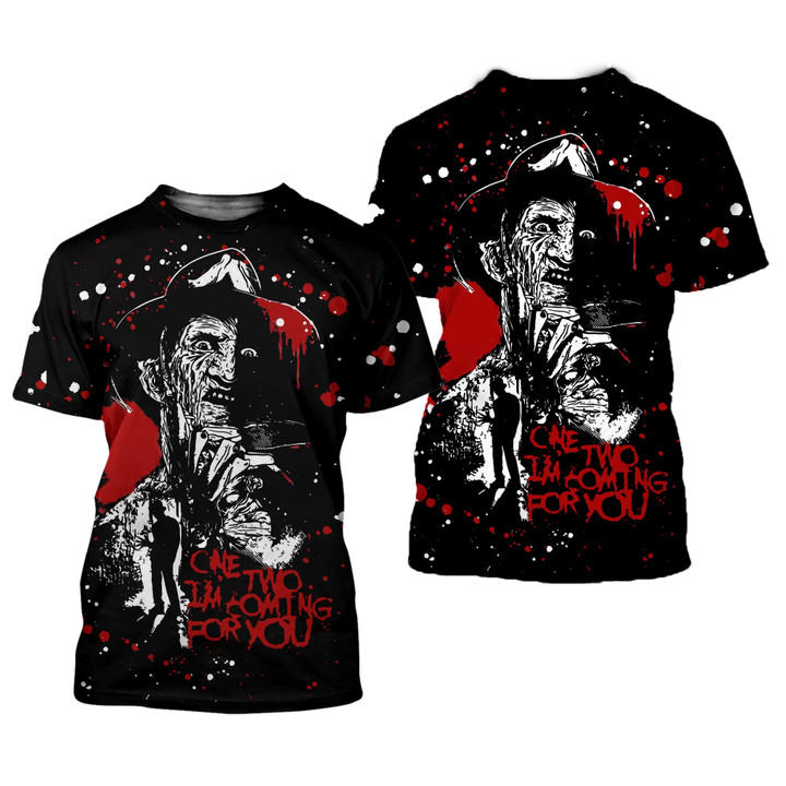 Freddy Krueger I'm Coming For You 3D All Over Printed Shirts For Men and Women GINHR35486