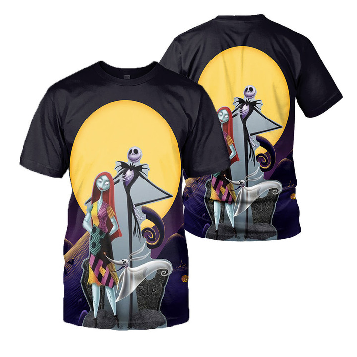 Jack Skellington & Sally Hoodie 3D All Over Printed Shirts For Men And Women 480