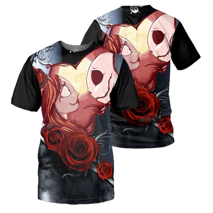 Jack Skellington & Sally Hoodie 3D All Over Printed Shirts For Men And Women 507