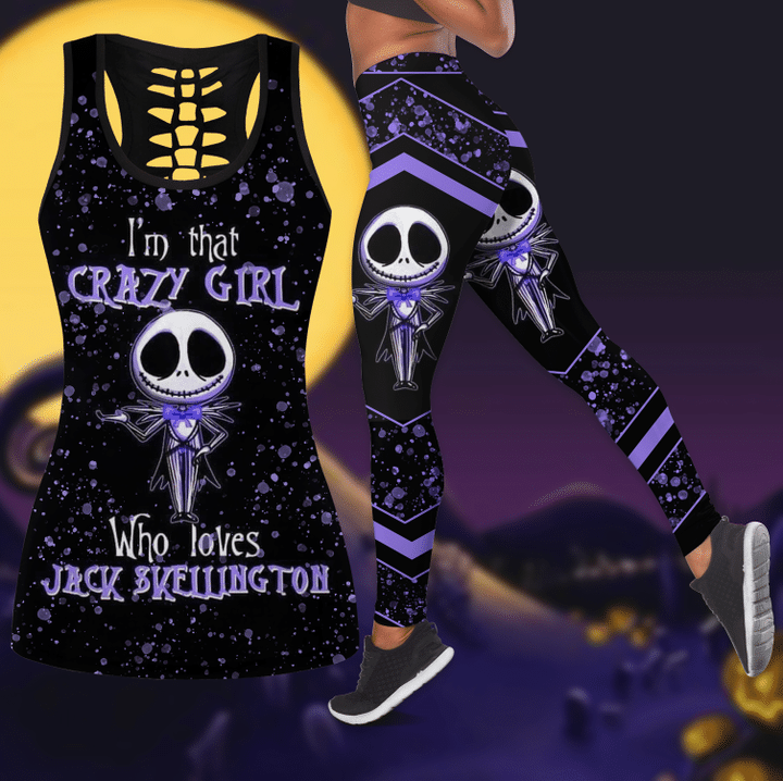 Jack Skellington Girl Women Tank Top & Legging GINNBC102634