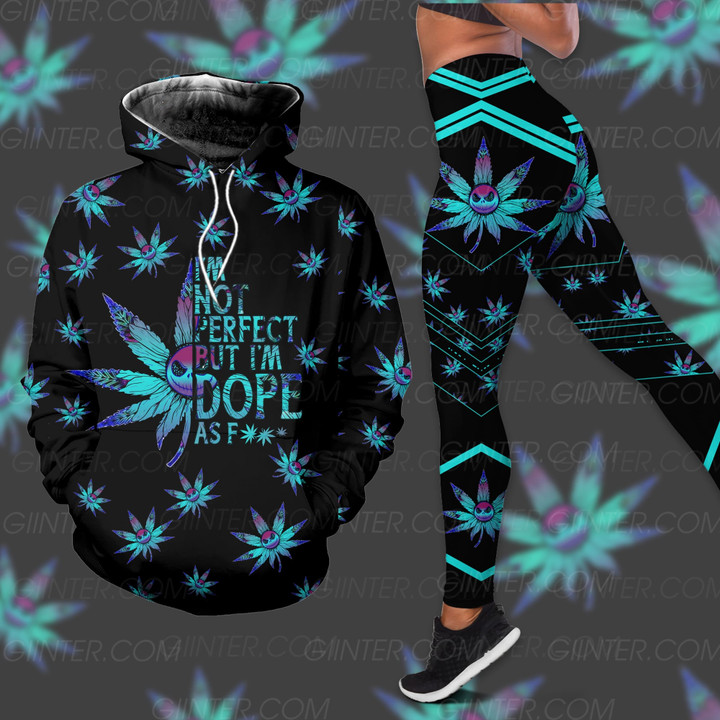 JS Weed I'm Not Perfect Combo Hoodie & Legging GINNBC98519