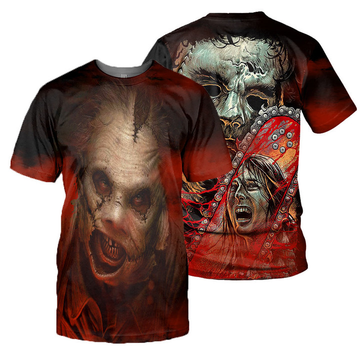 Leatherface 3D All Over Printed Shirts For Men and Women 170