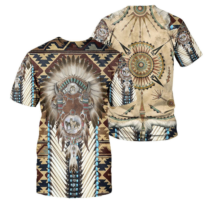 Native Pattern 3D All Over Printed Shirts For Men And Women 09