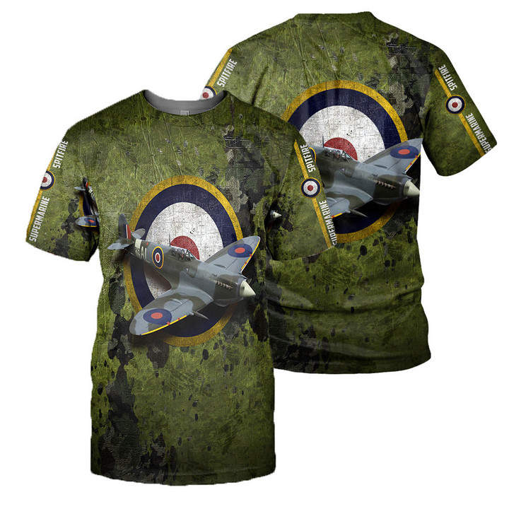 Spitfire 3D All Over Printed Shirts For Men And Women 11