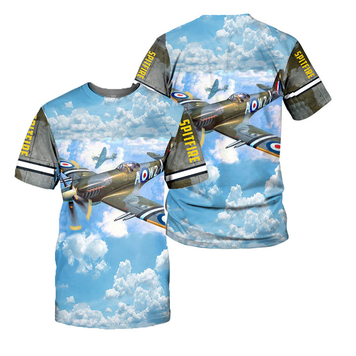 Spitfire 3D All Over Printed Shirts For Men And Women 29