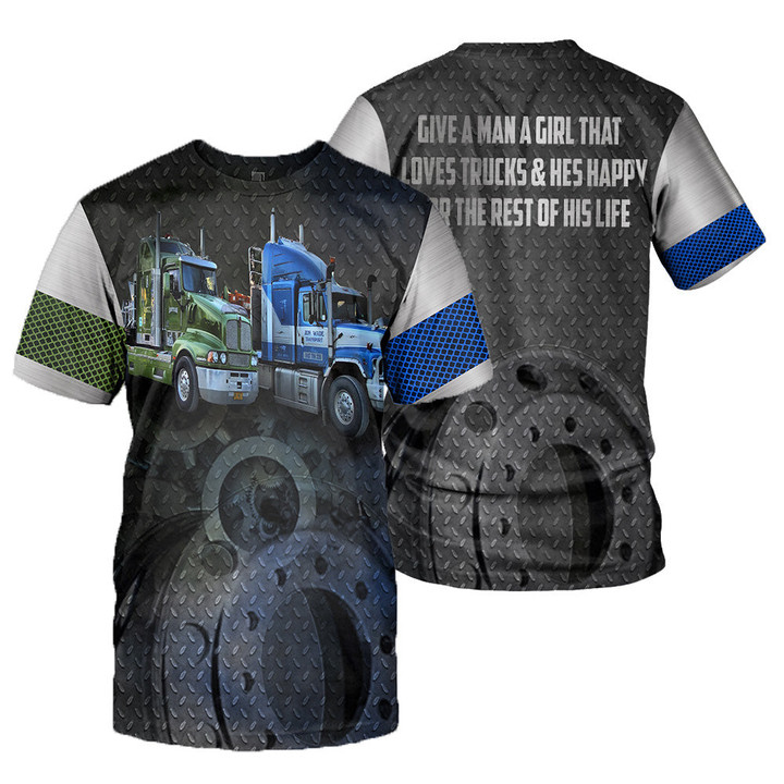 Trucker 3D All Over Printed Shirts For Men And Women 05