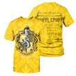 3D All Over Printed Hufflepuff Harry Potter Clothes