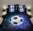 3D Duvet Cover Bed Sheet Pillow Cases Flame Baseball/Football/Basketball