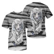 Amazing White Tiger 3D All Over Printed Shirts For Men And Women 01