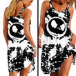 Jack Skellington Black Painted Sleeveless Beach Dress GINNBC00004