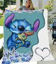 Premium Blue Roses Stitch Quilt Blanket GINLIST70604