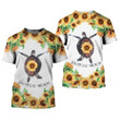 Sun Flower Turtle 3D All Over Printed Shirts For Men And Women 47