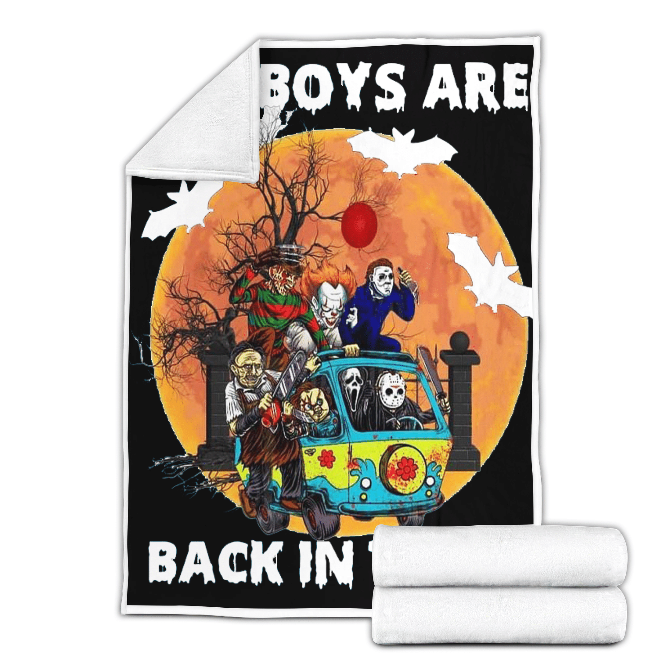 The Boys Are Back In Town Horror Fleece Blanket GINHR40081