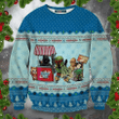 Queue for BobaTea Knitted Christmas Sweatshirt, Xmas Sweater, Christmas Sweater, Ugly Christmas Sweater GINUGL07