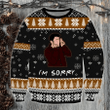 Christmas Friends I'm Sorry Knitted Christmas Sweatshirt, Xmas Sweater, Christmas Sweater, Ugly Christmas Sweater GINUGL18