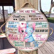 You Are The Love Of My Life - Personalized Couple Round Wood Sign