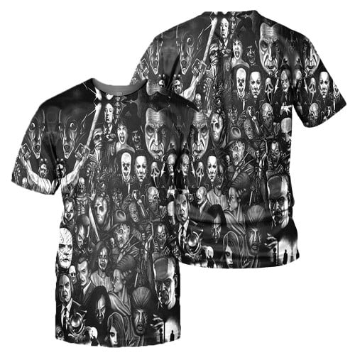 3D All Over Printed Horror Movies Clothes