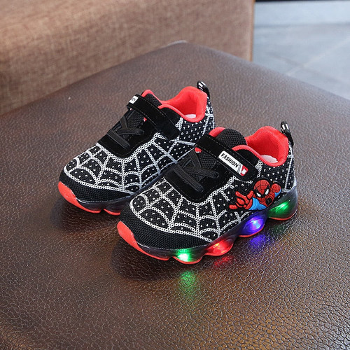Amazing Spider-Man LED Illumination Breathable Sneakers for Kids1
