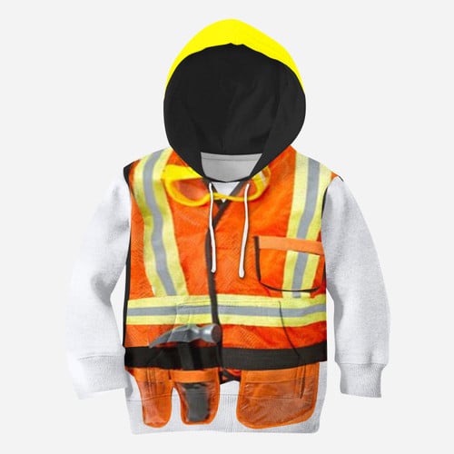 Beautiful 3D All Over Printed Clothes For Kids - Construction Worker