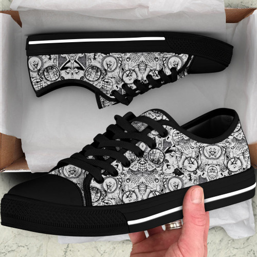 The Nightmare Before Christmas Women Low Top Canvas Shoes 643
