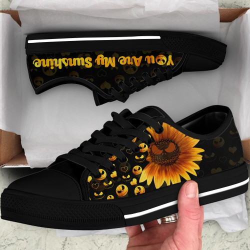 You Are My Sunshine Jack Skellington Women Low Top Canvas Shoes GINNBC80472