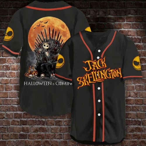Jack Skellington Halloween Baseball Jersey Shirt GINNBC1162