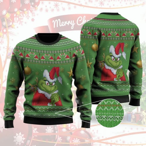 The Grinch Christmas 3D Ugly Thicken Sweaters GINGRI41