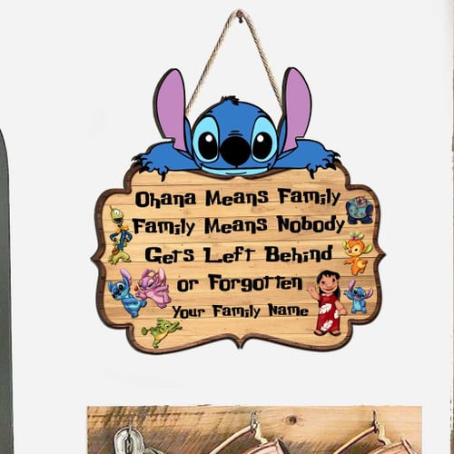 Ohana Means Family - Personalized Wood Sign
