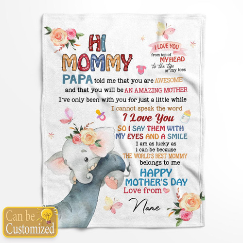 Hi mommy, Papa told me that you are- Happy Mother's Day