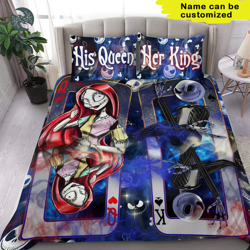 Jack & Sally Personalized Quilt Bedding Set GINNBC1357