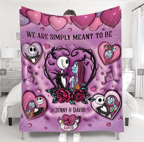 We Are Simply Meant To Be - Personalized Couple Blanket GINNBC1379