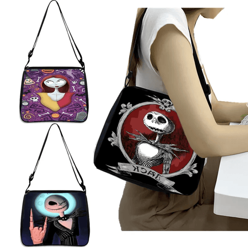 Disney The Nightmare Before Christmas Crossbody Bag for Women Jack Skellington Cartoon Pattern Underarm Bag Girls Shoulder Bags