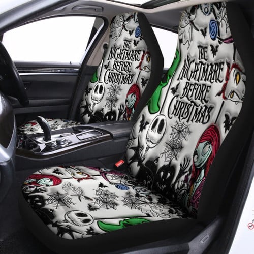 2PCS Get In Sit Down Car Nightmare Before Christmas Car Seat Cover GINNBC1380