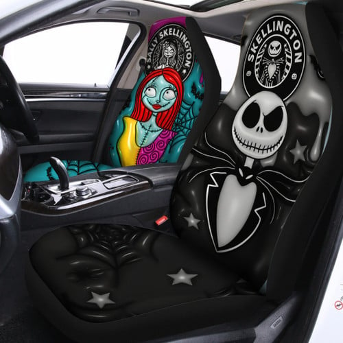 2PCS Jack & Sally Car Seat Cover GINNBC1421