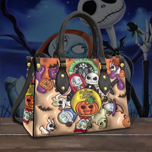 Cute Nightmare Before Christmas Character 3D Inflated Premium Leather Bag GINNBC1423