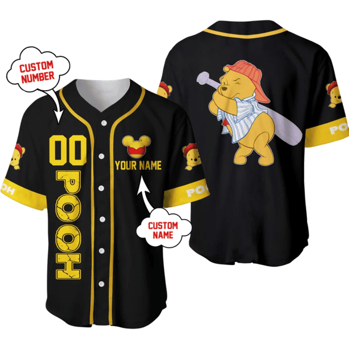Winnie The Pooh Baseball Jersey Shirt CMZPOOH01684