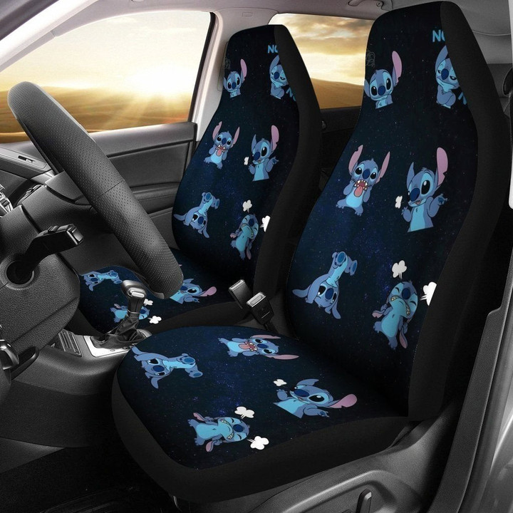 2pcs Emotion Stitch Car Seat Cover GINLIST75268