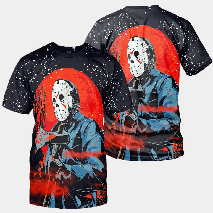 3D All Over Printed Jason Voorhees Friday The 13th Clothes 03