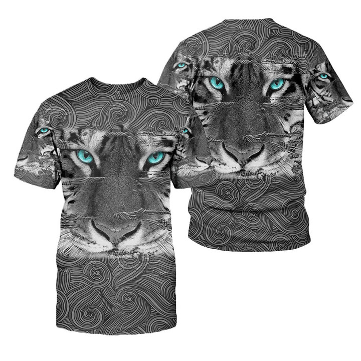 Amazing White Tiger 3D All Over Printed Shirts For Men And Women 03