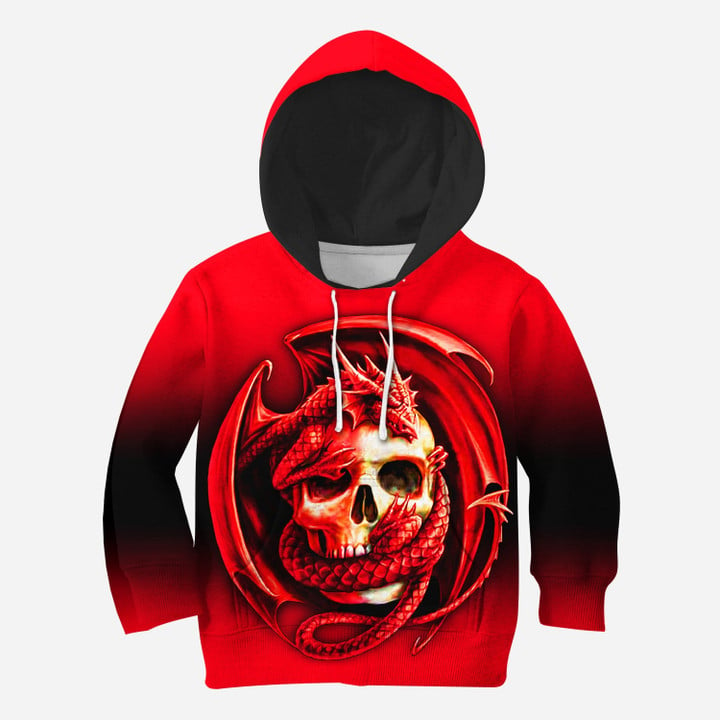 Beautiful 3D All Over Printed Skulls Clothes For Kids 01