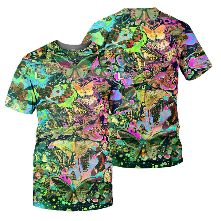 Butterfly 3D All Over Printed Shirts For Men And Women