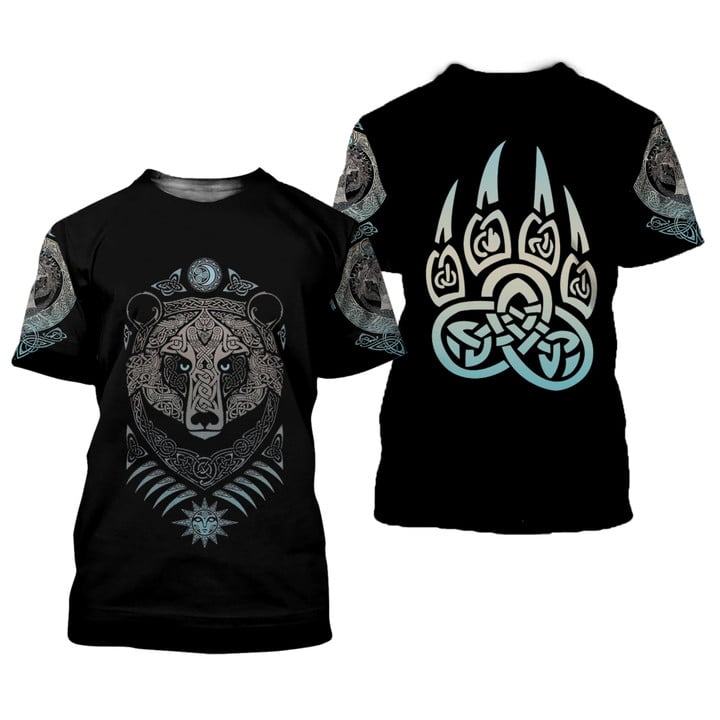 Celtic Bear Tattoo 3D All Over Printed Shirts For Men And Women 109