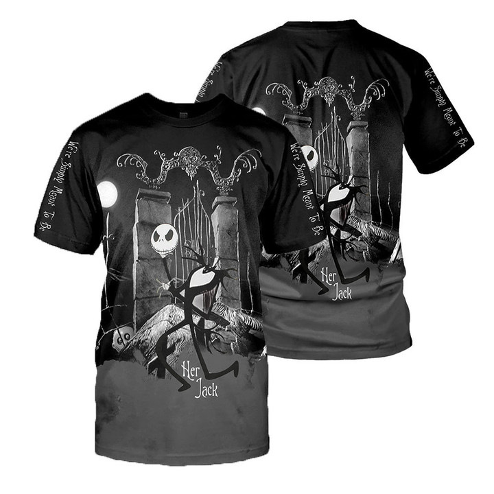 Couple Shirts - Jack Skellington & Sally " We're Simply Meant To Be'