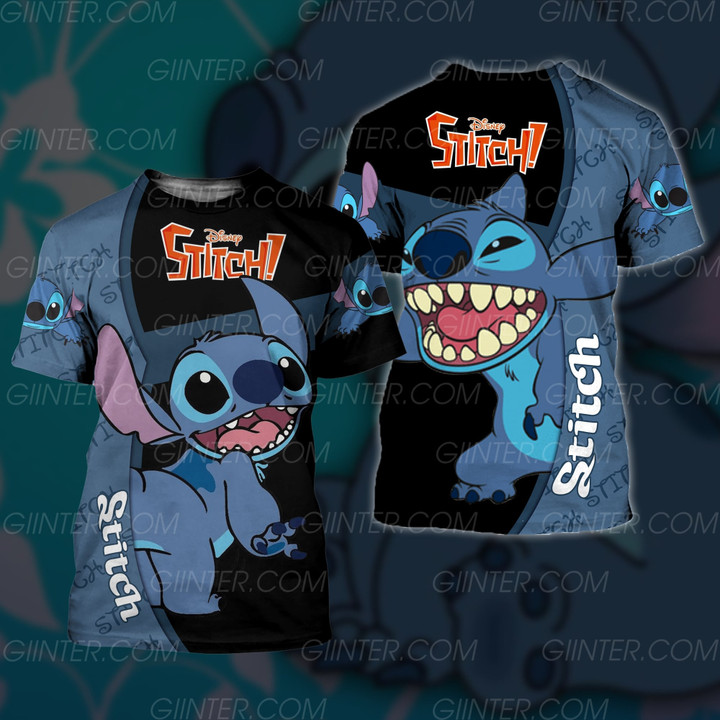 Cute Stitch 3D All Over Printed Shirts GINLIST59285