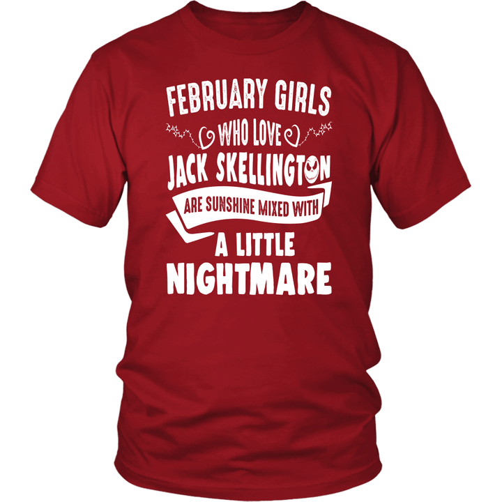 February Girls Who Love Jack Skellington T-Shirt