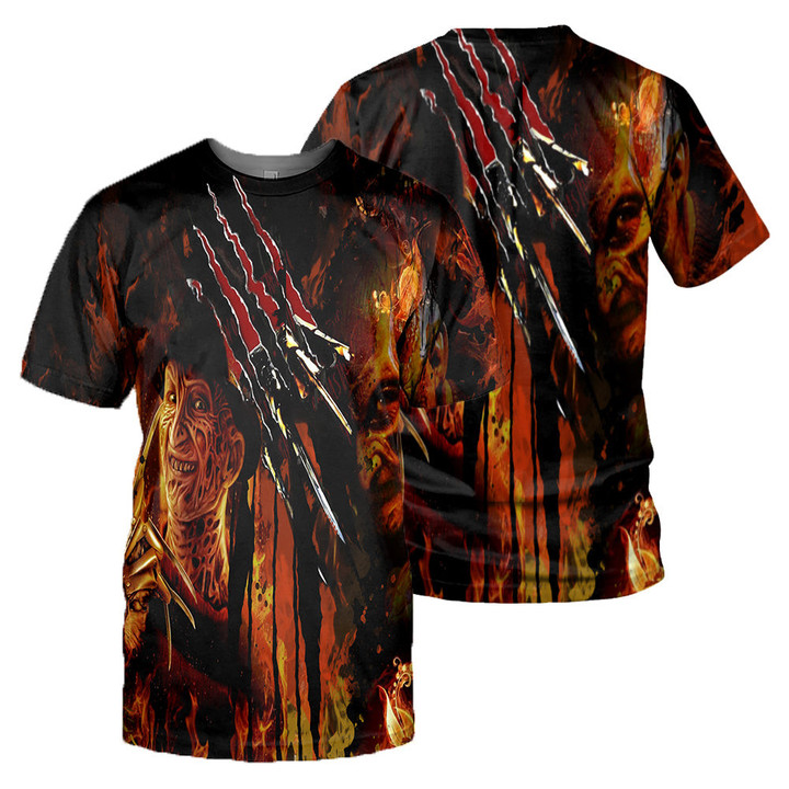 Freddy Krueger 3D All Over Printed Shirts For Men and Women