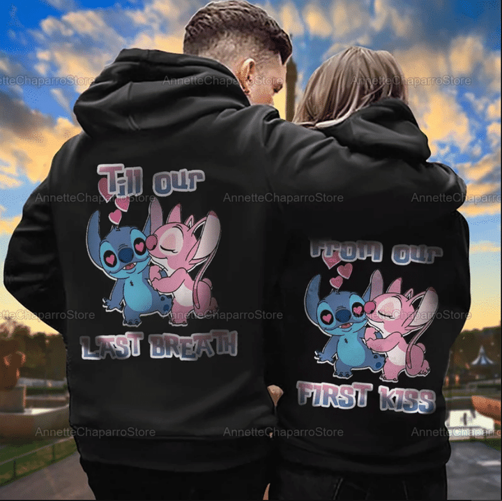 From Our First Kiss Stitch Couple Hoodie GINLIST60469