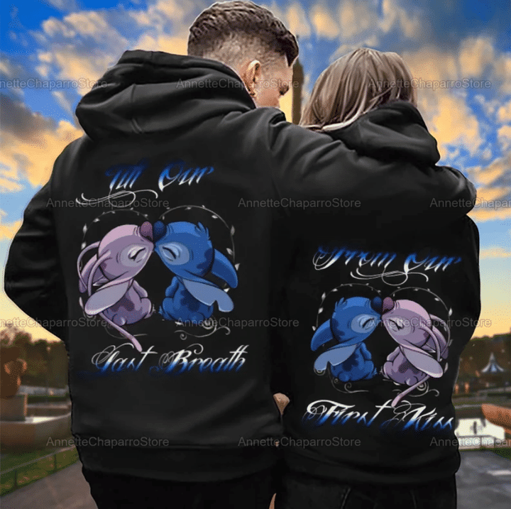 From Our First Kiss Stitch Couple Hoodie GINLIST61676