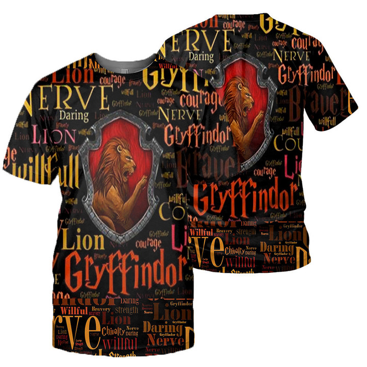 Gryffindor 3D All Over Printed Shirts For Men and Women 04