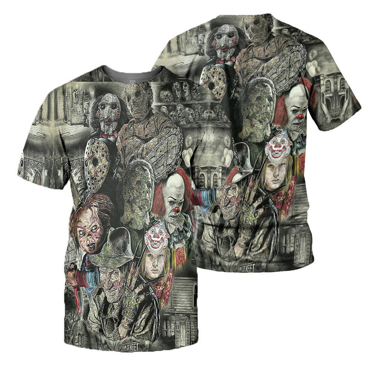 Horror Movies 3D All Over Printed Shirts For Men and Women